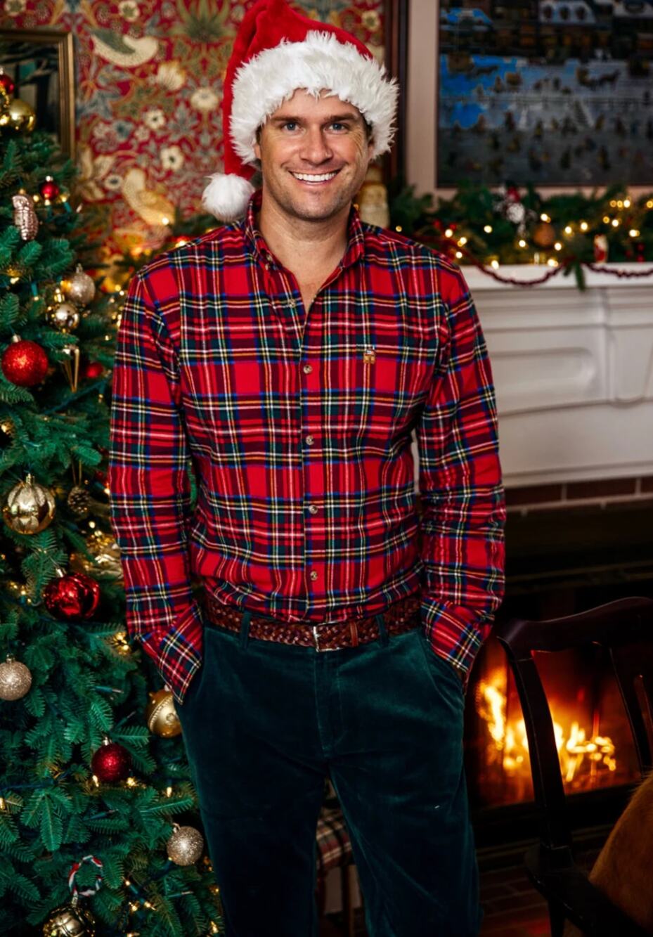 Men's Kiel James Patrick Winter Spice Flannel Shirt size S